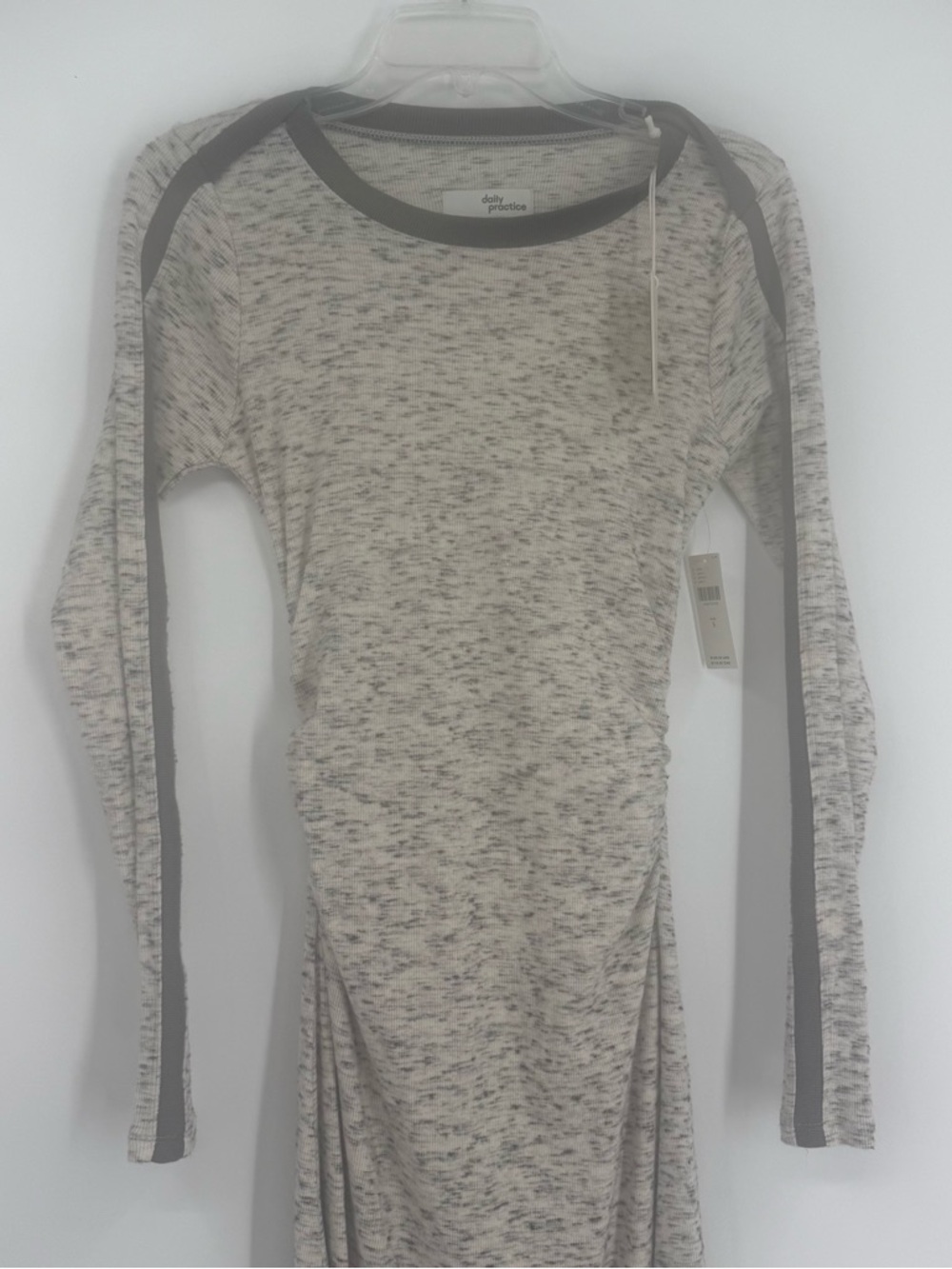 NWT Daily Practice Long Sleeve Fitted Max Dress Womens Small Gray Athleisure - Picture 6 of 9